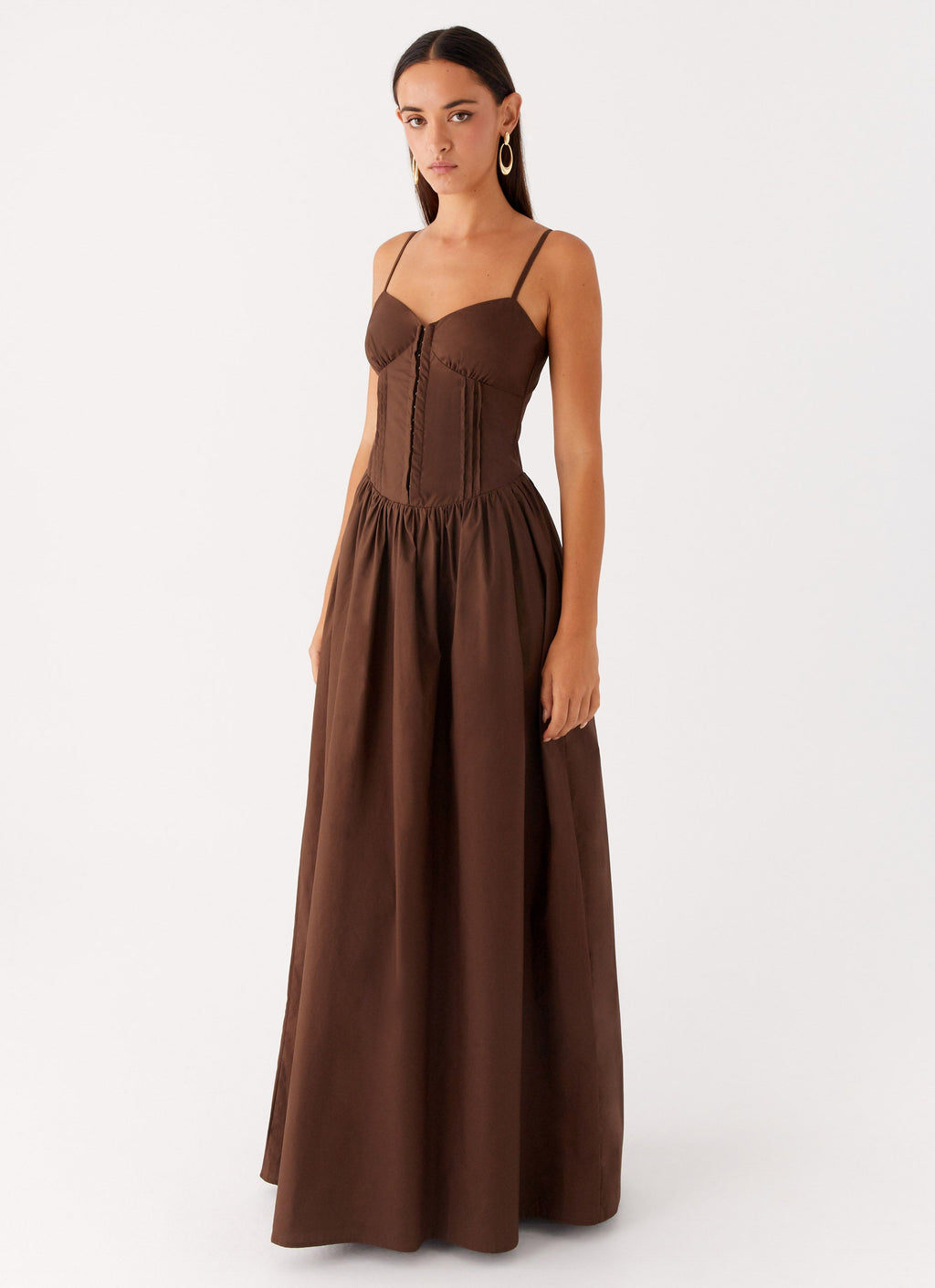 Cerys Maxi Dress - Chocolate