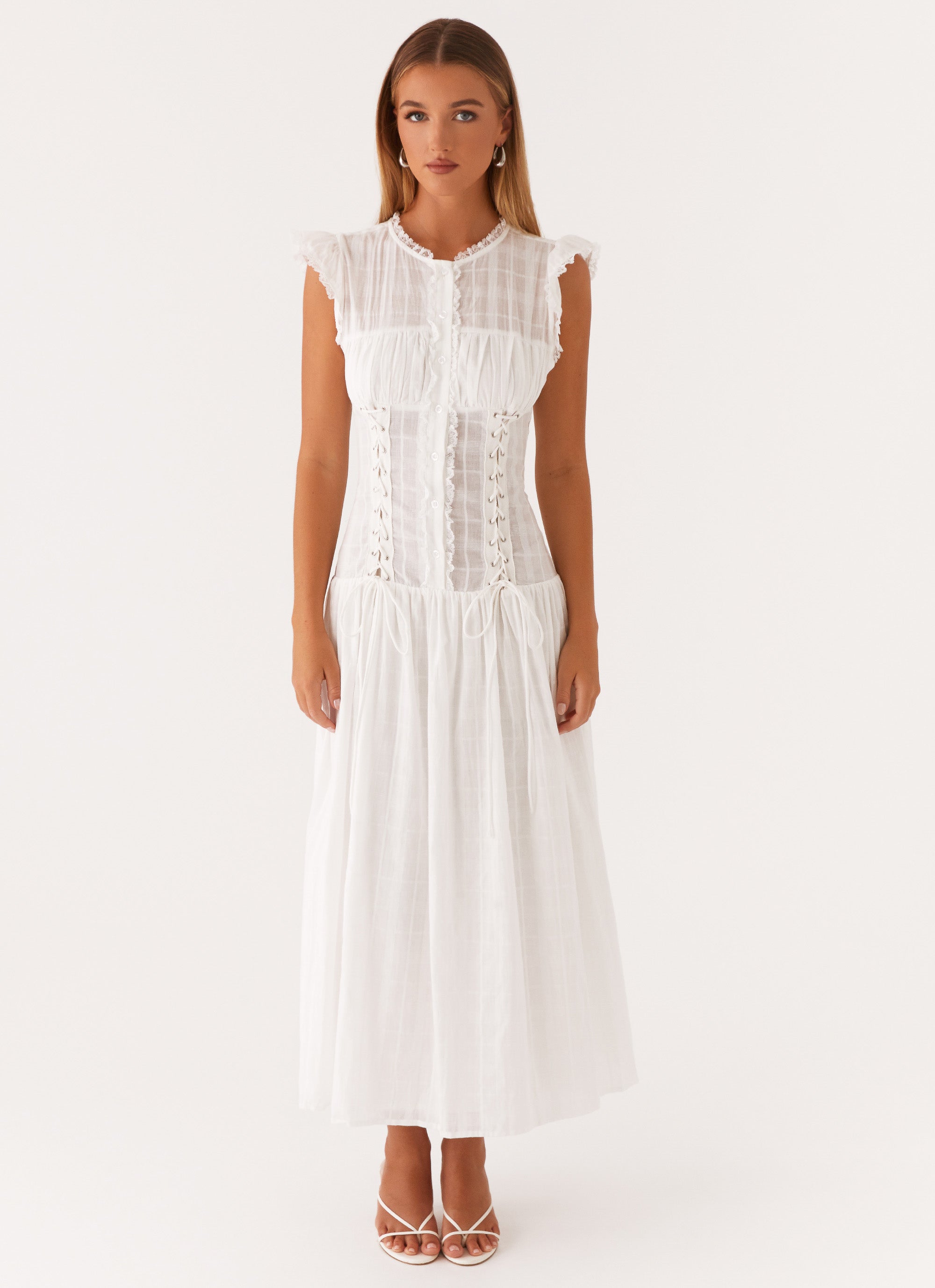 Genevieve Midi Dress - White