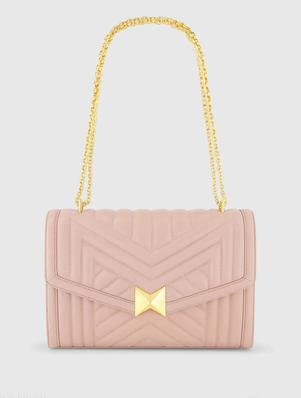 Pink Quilted Napa Leather Handbag With Gold Hardware - FINAL SALE