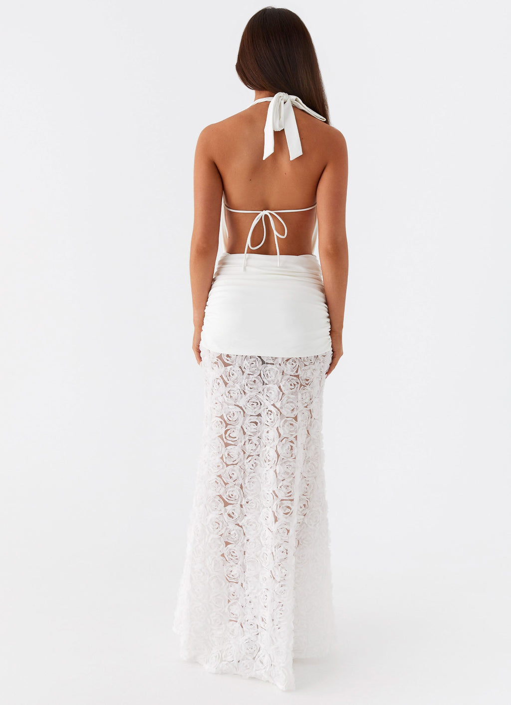 Kita Textured Maxi Dress - White