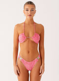 Saint Lucia Bikini Bottoms - Pink Check